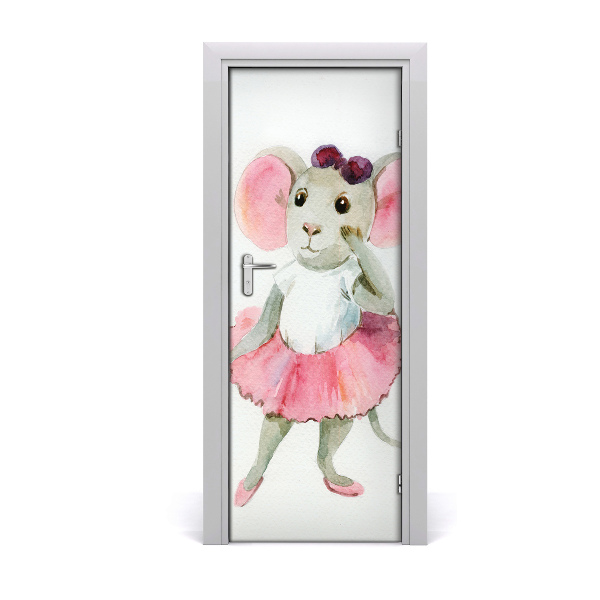 Sticker de porte Souris ballerine