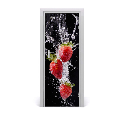 Autocollant porte Fraises à l'eau