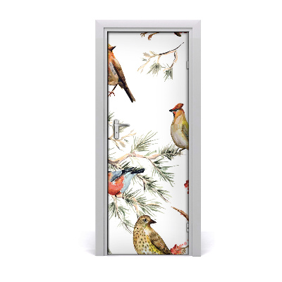 Poster porte Oiseaux arbres
