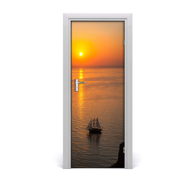 Papier peint porte Coucher de soleil sur la mer