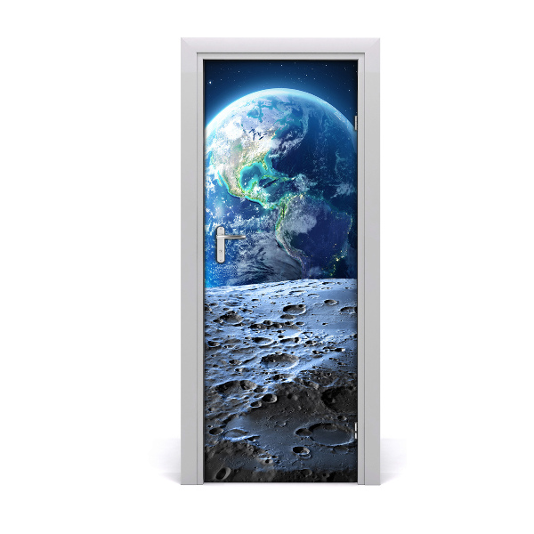 Sticker de porte Planète Terre vue de la lune