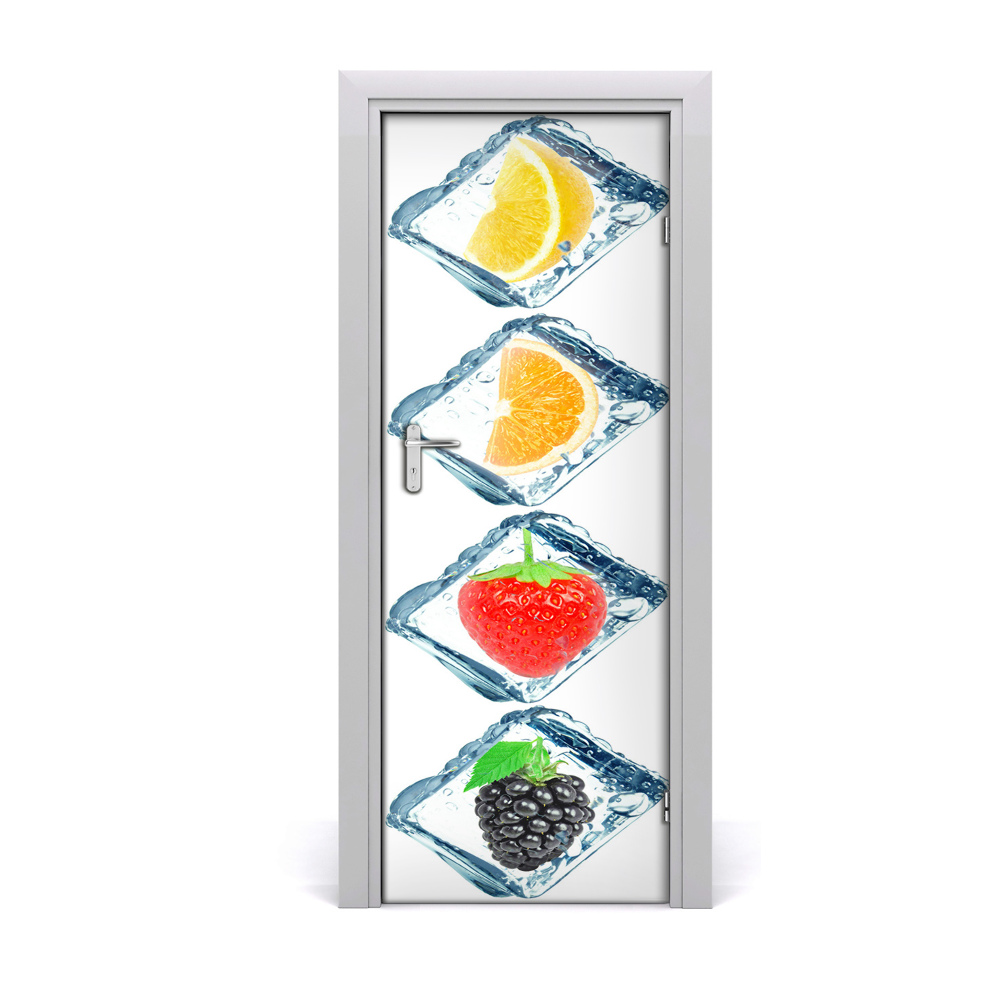 Décoration porte Fruits dans la glace