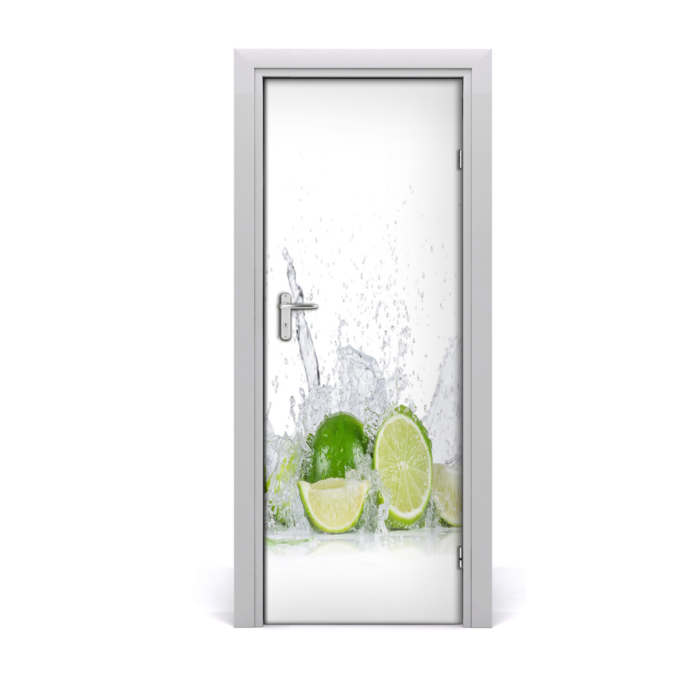 Poster porte Citron vert à l'eau