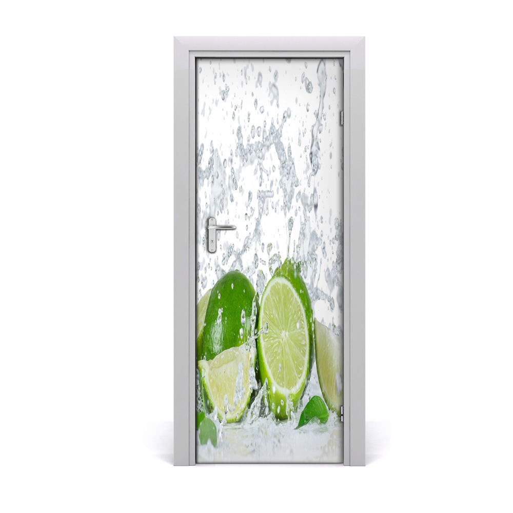 Sticker porte Citron vert dans l'eau
