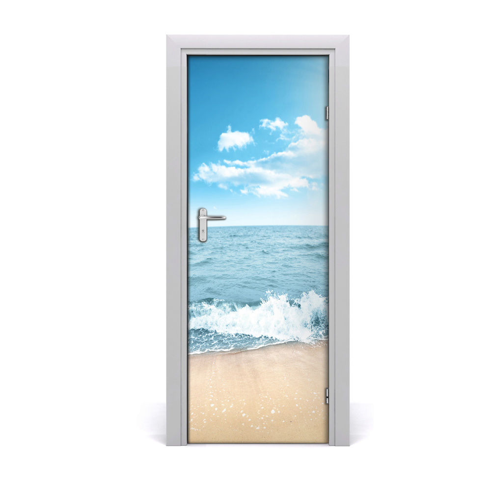 Décoration porte Sable doré au bord de la mer