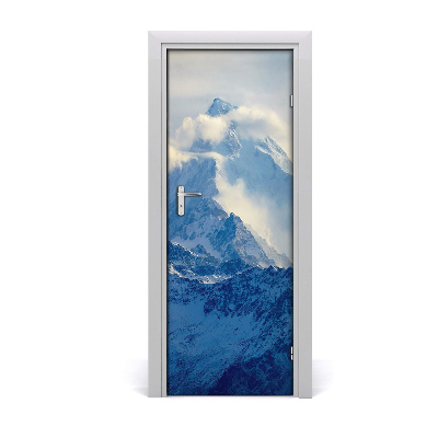 Décoration porte intérieur Sommet d'une montagne bleue