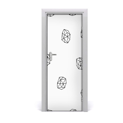 Sticker porte Motif de formes géométriques