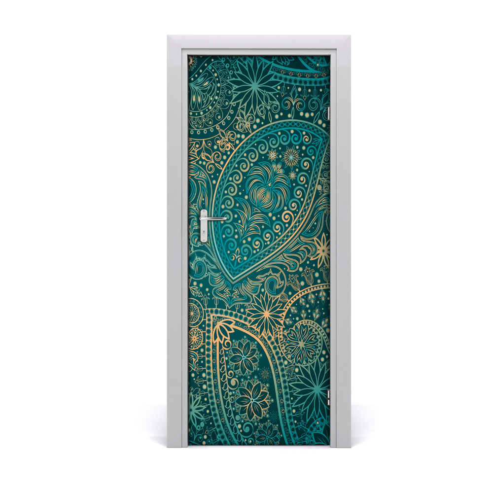 Sticker de porte Fond d'ornements irréguliers
