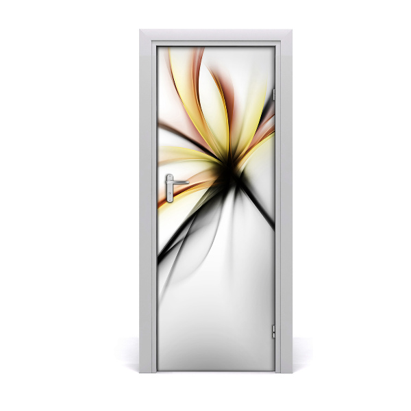 Sticker de porte Fleur abstraite