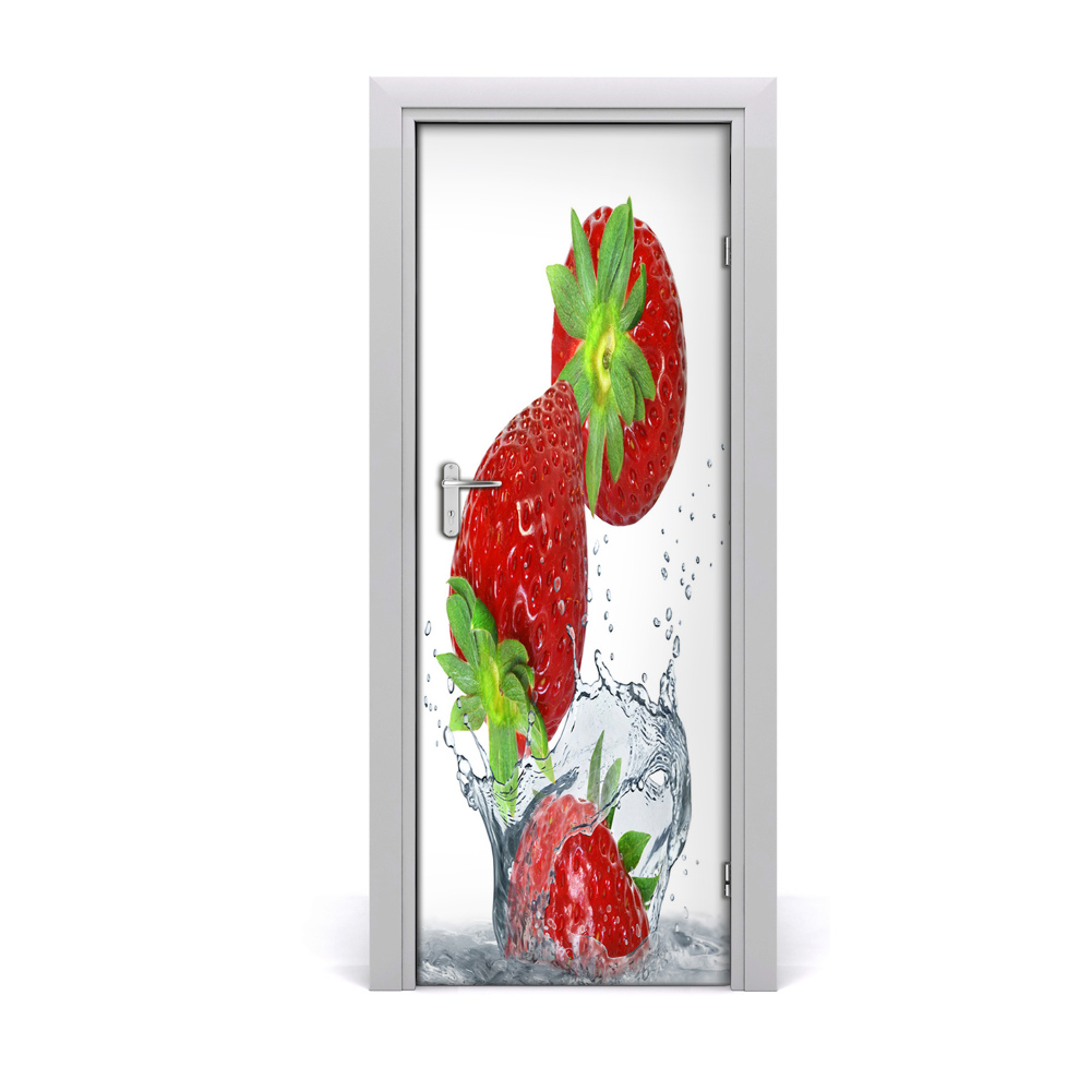 Poster porte Fraises à l'eau