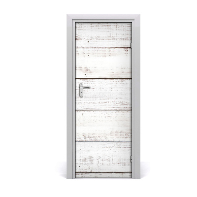 Poster porte Mur blanc en bois
