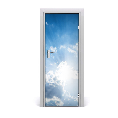 Sticker de porte Rayons de soleil derrière les nuages