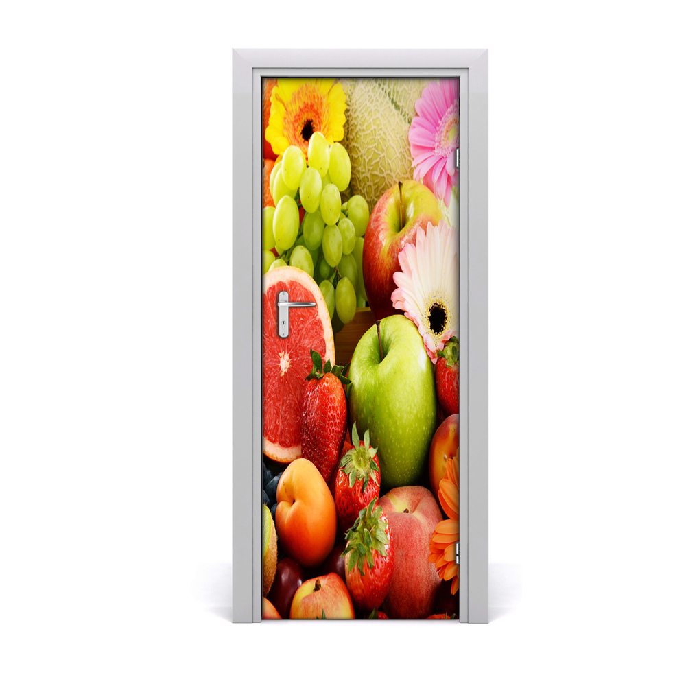 Décoration porte intérieur Fleurs et fruits