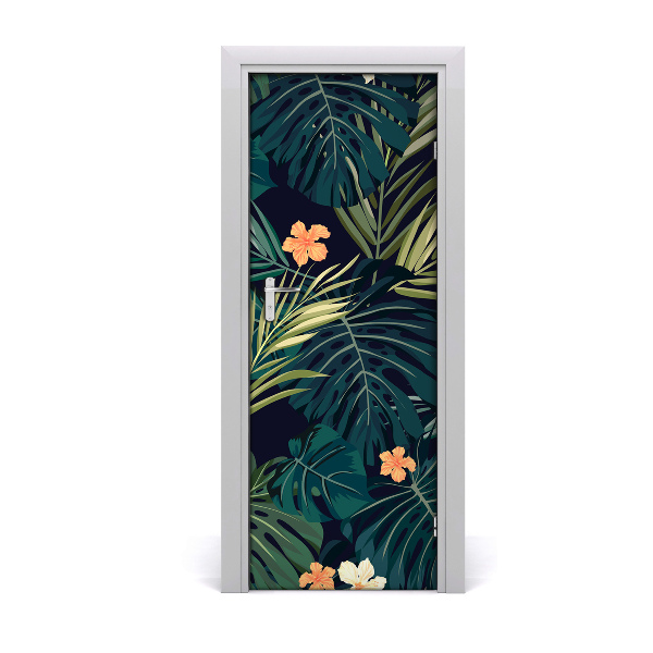 Décoration porte Fleurs tropicales