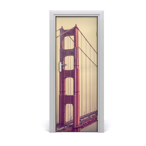 Autocollant porte Pont dans le brouillard San Francisco