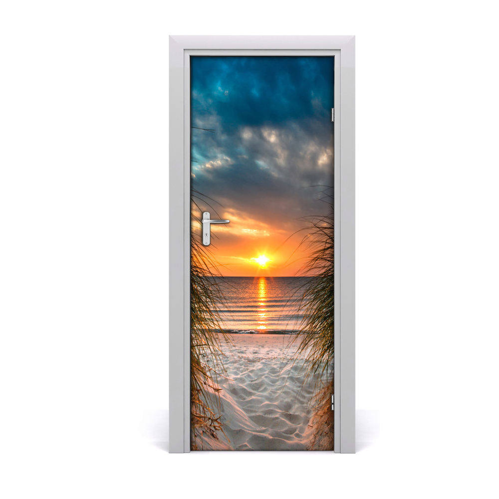 Décoration porte Beau coucher de soleil