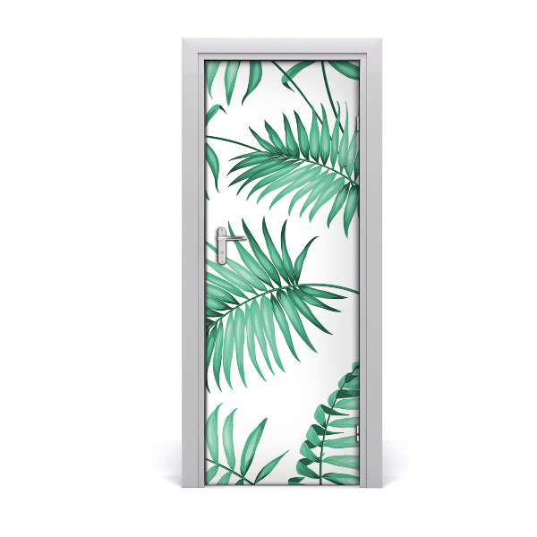 Décoration porte Feuilles de palmier tropical