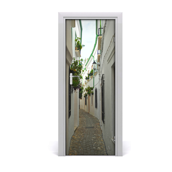 Autocollant porte Rue blanche