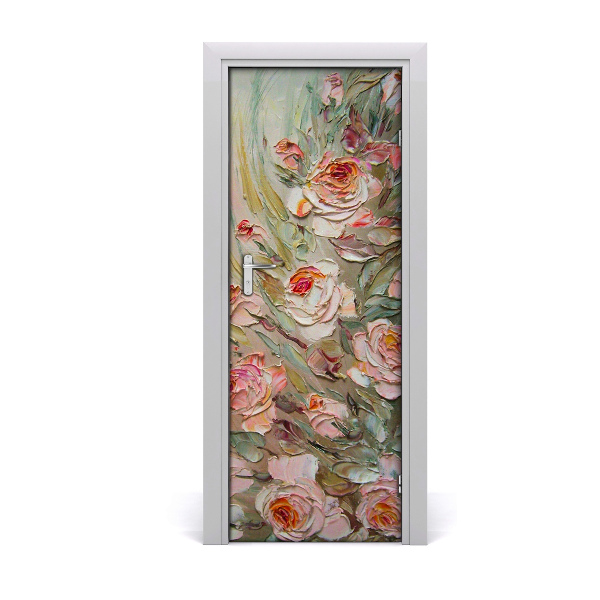 Sticker de porte Aquarelle de roses