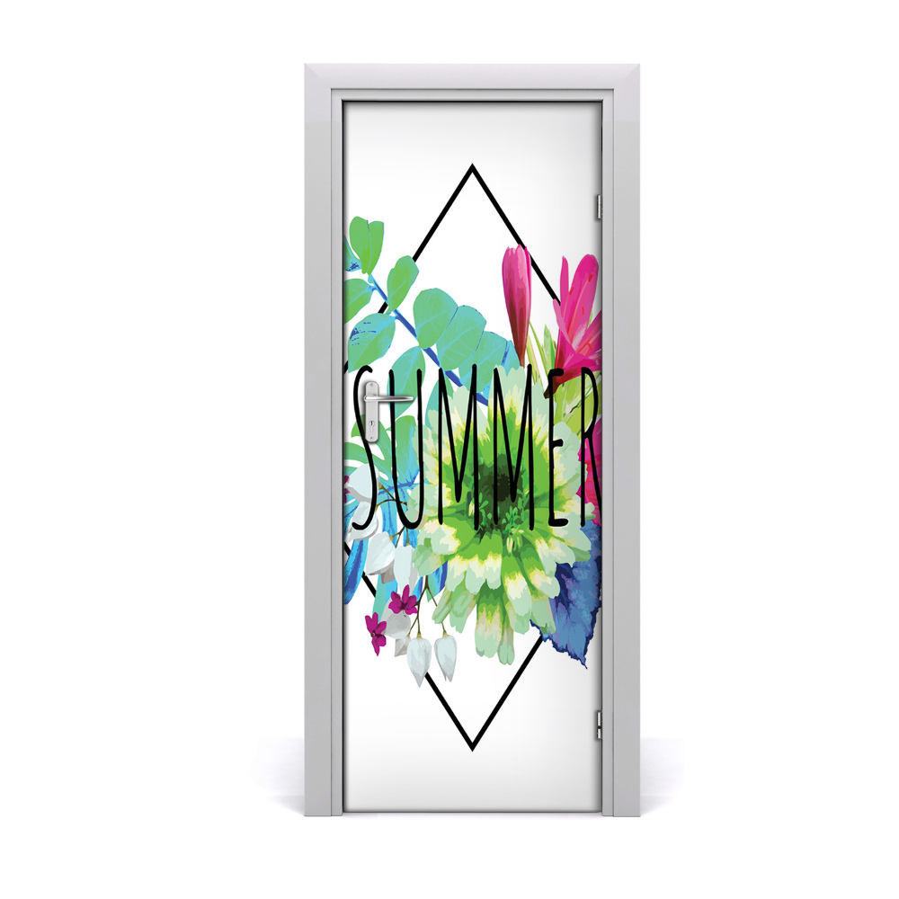 Décoration porte Lettres colorées pour l'été