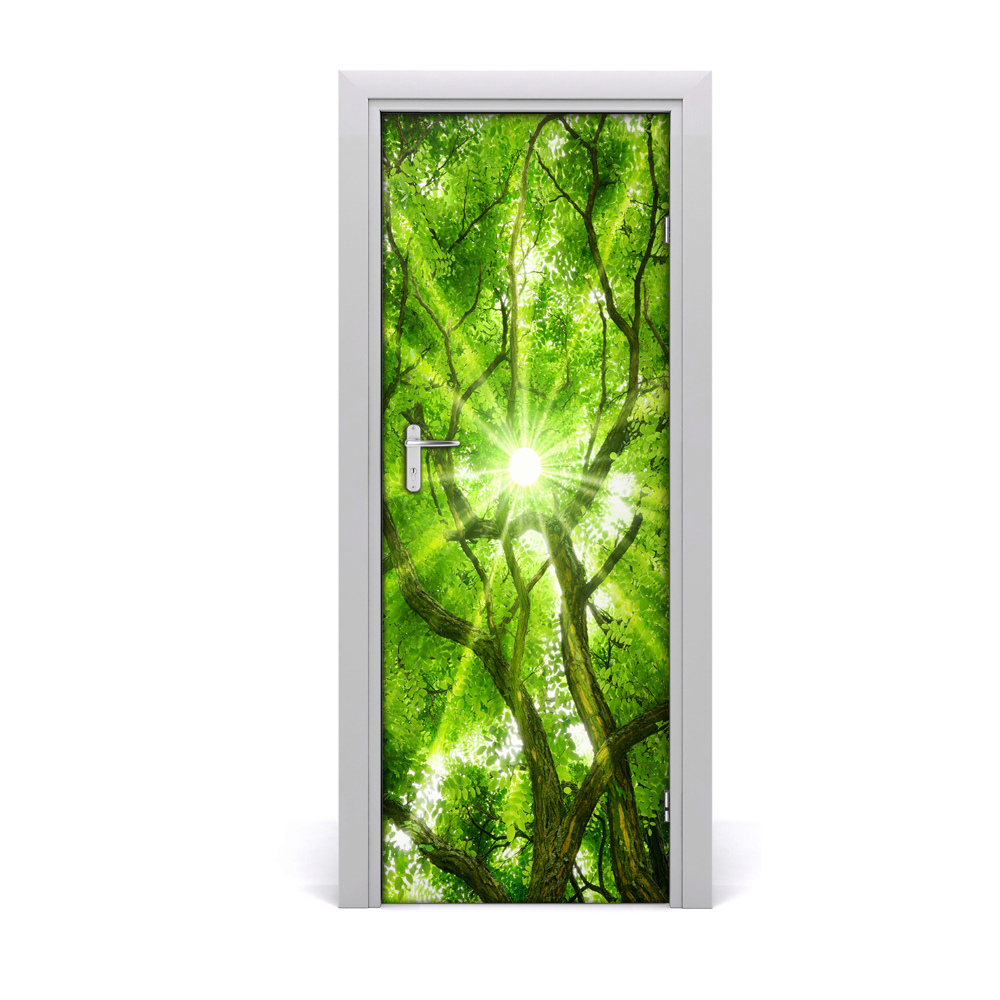 Autocollant porte Couronne d'arbres