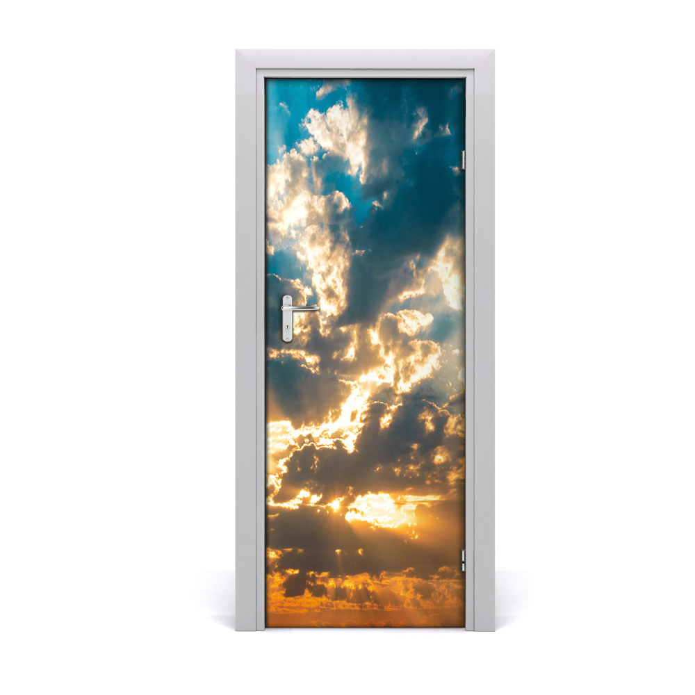 Poster porte Nuages dans le ciel à l'ouest