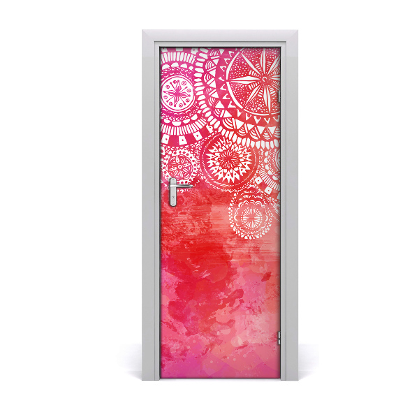 Poster porte Ornements roses