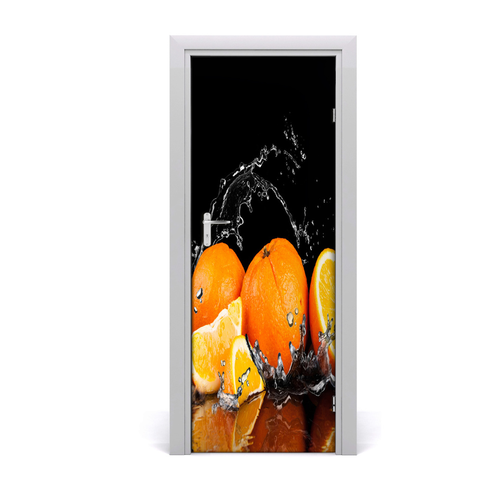Décoration porte intérieur Oranges à l'eau