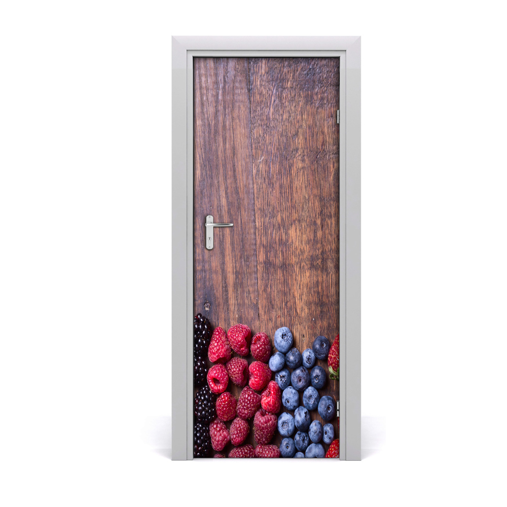 Sticker de porte Fruits sur planche