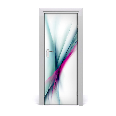 Décoration porte Vagues abstraites