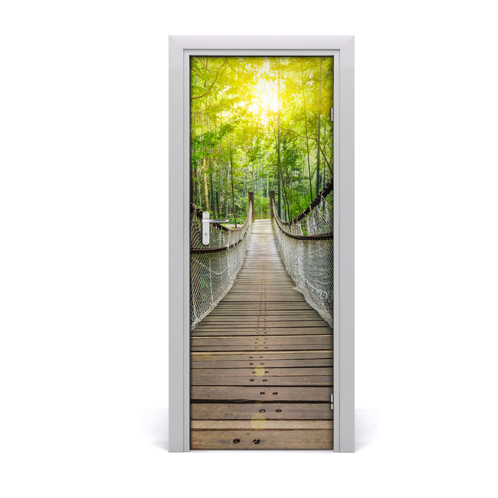 Poster porte Pont suspendu d'arbres