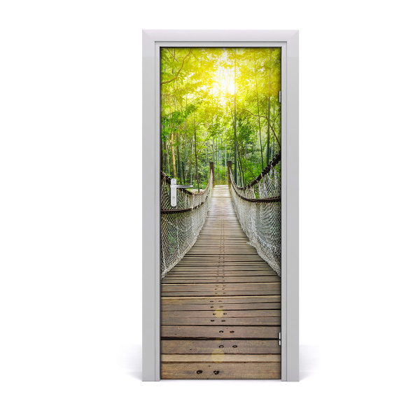 Poster porte Pont suspendu d'arbres