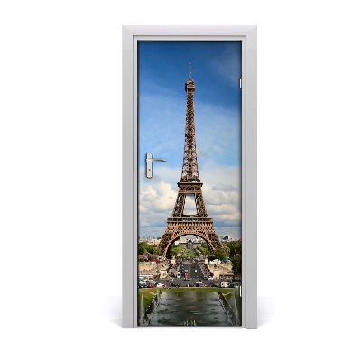 Papier peint porte Tour Eiffel sur fond de ciel