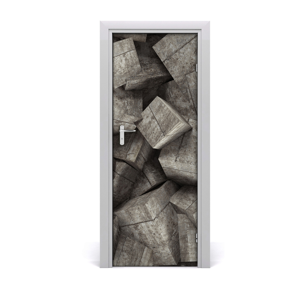 Décoration porte Cubes en béton