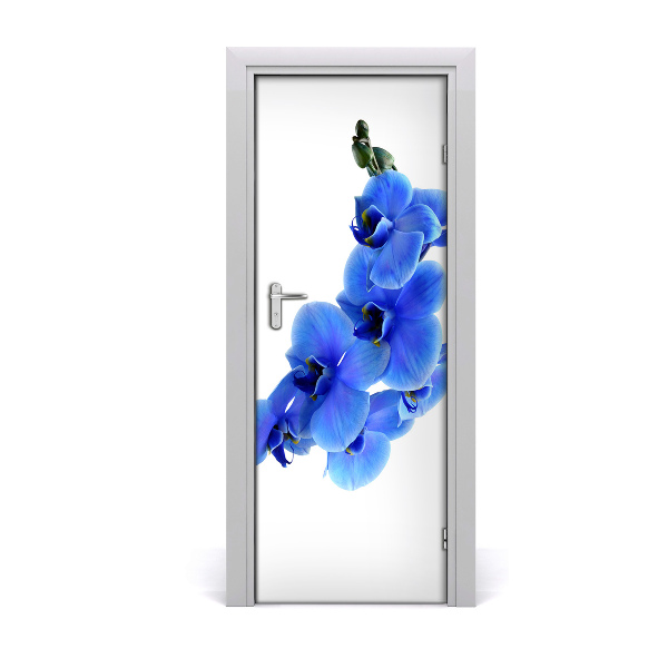 Décoration porte Orchidée bleue