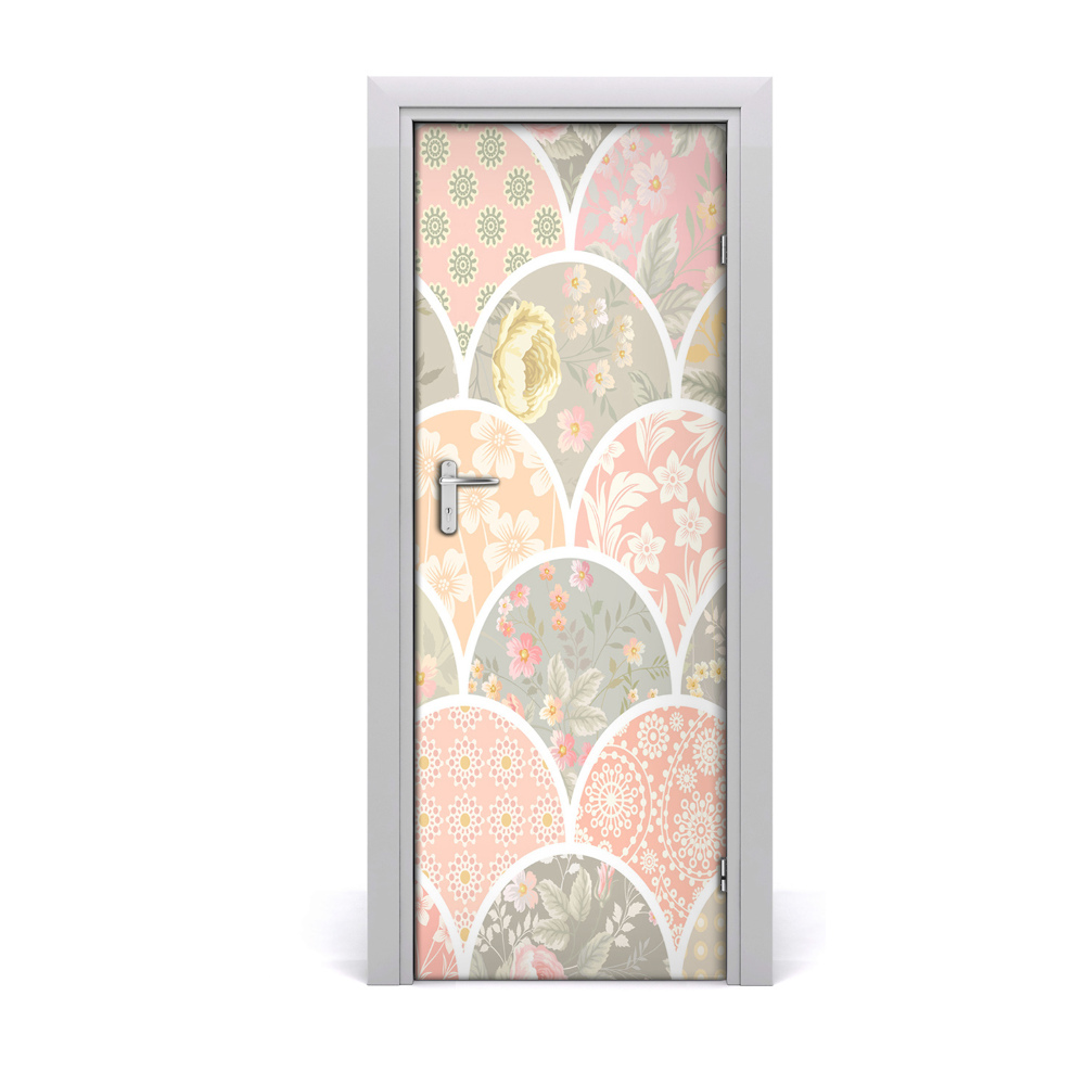 Poster porte Motifs floraux