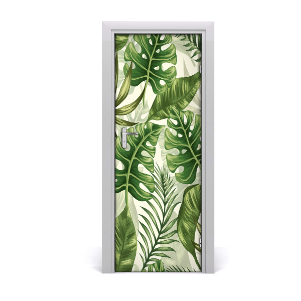 Sticker porte Feuilles de monstera tropical