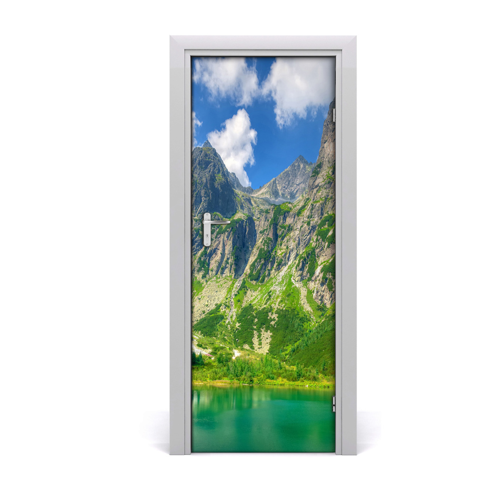 Décoration porte intérieur Nature d'un lac de montagne