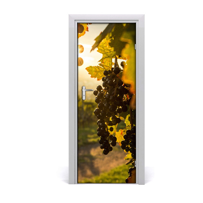 Poster porte Vignoble et grappe de raisin