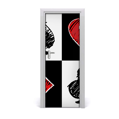 Autocollant porte Couleurs de cartes