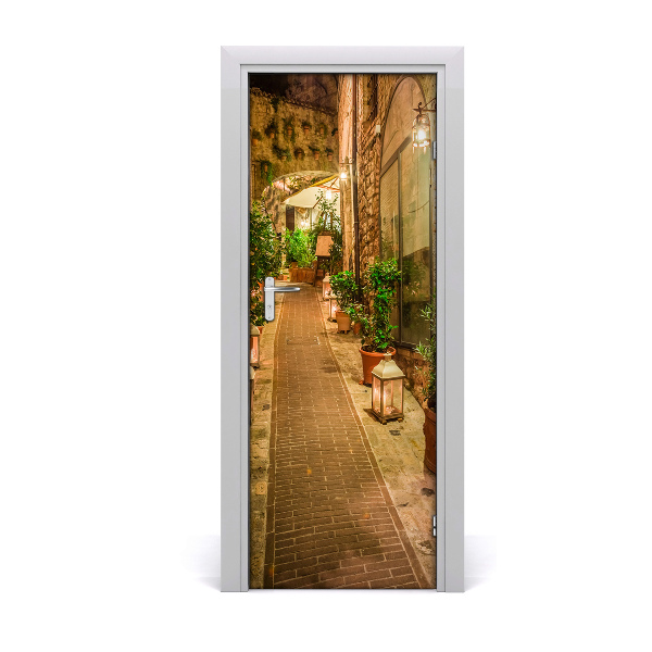 Sticker de porte Rue en Italie la nuit