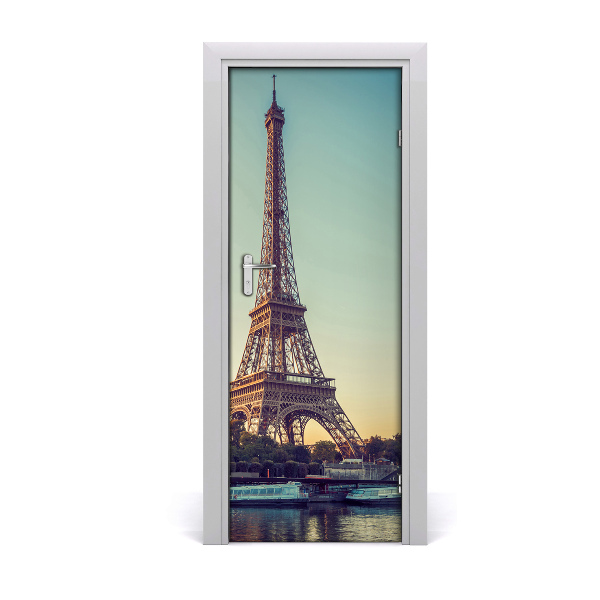 Autocollant porte Vue de la Tour Eiffel