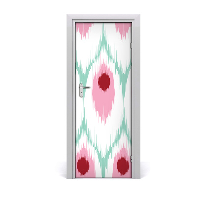 Sticker de porte Motif de paon aux couleurs vives