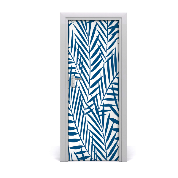 Poster porte Palmiers bleus