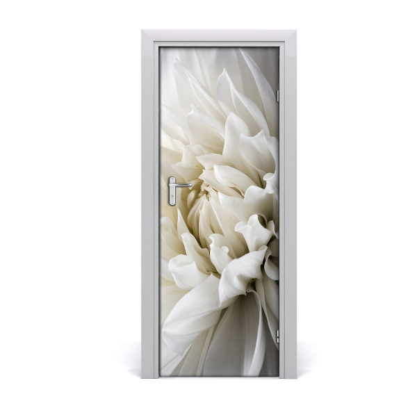 Décoration porte Dahlia blanc