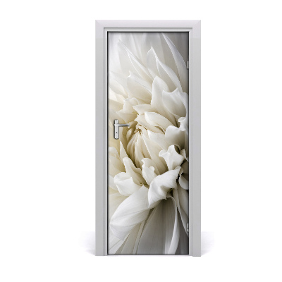 Décoration porte Dahlia blanc