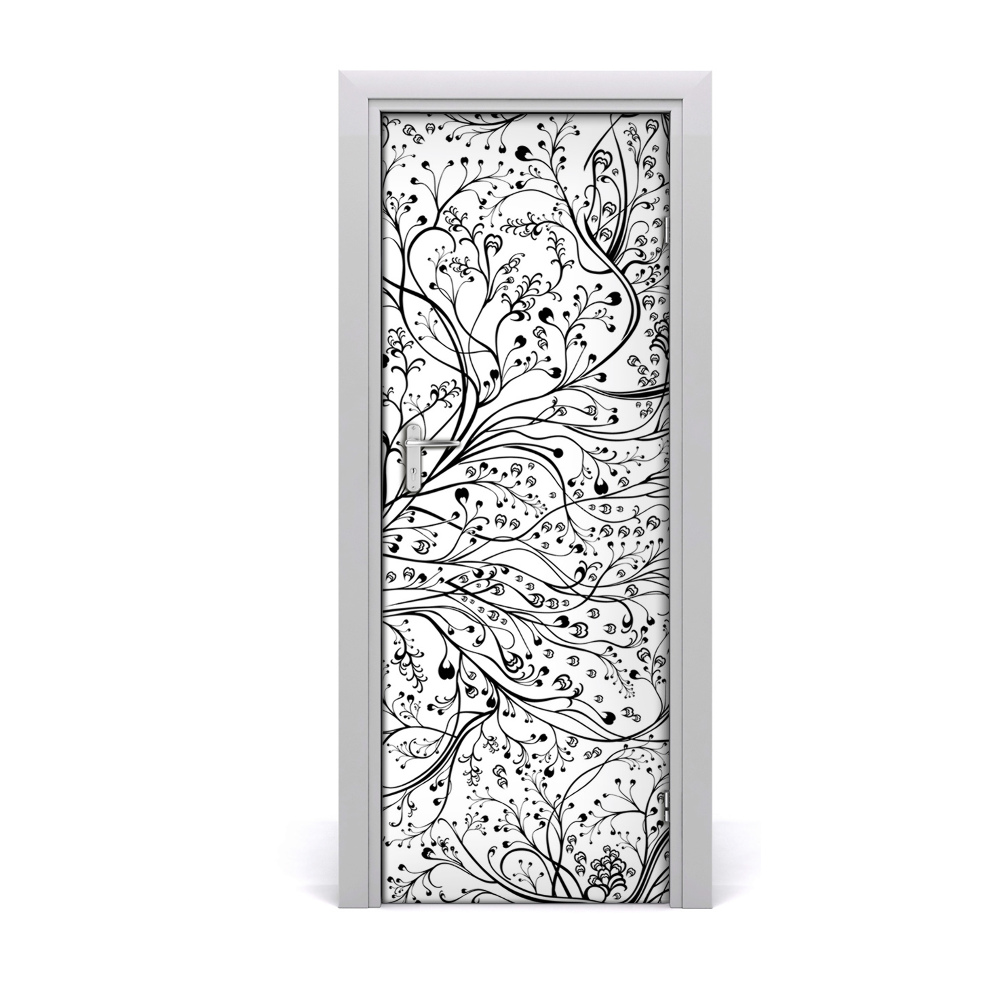Papier peint porte Dessin de brindilles
