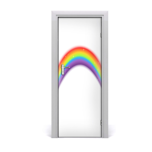 Sticker porte Arc-en-ciel