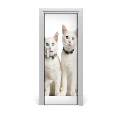 Sticker de porte Chat blanc