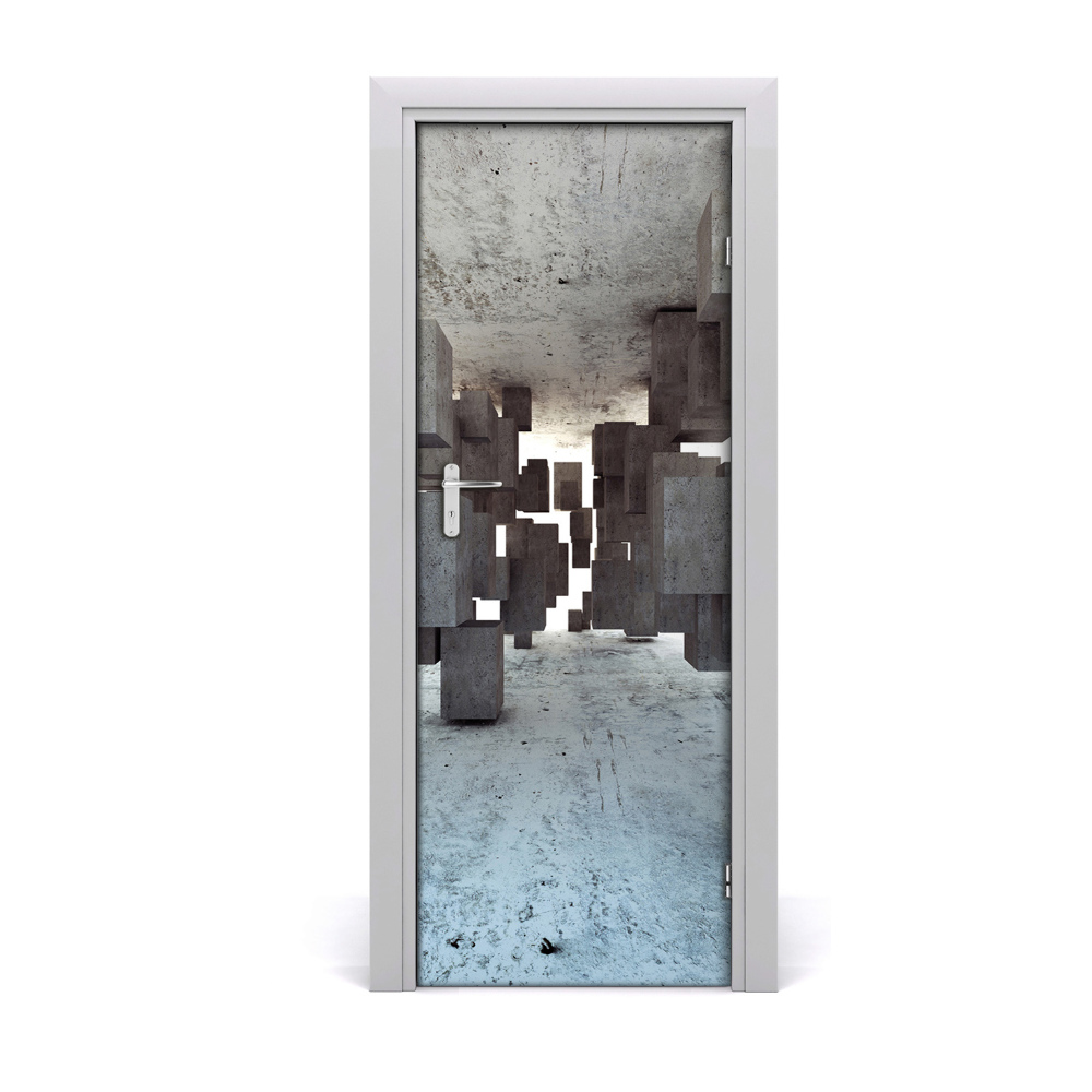 Décoration porte Cubes en béton